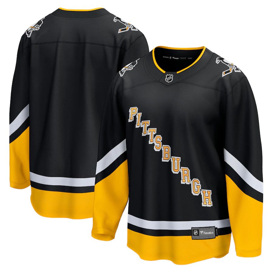 Men Pittsburgh Penguins Fanatics Branded Black Alternate Premier Breakaway NHL Jersey->customized nhl jersey->Custom Jersey